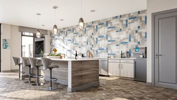 Clubroom interior at Elevate Apartments, Wisconsin, 53718